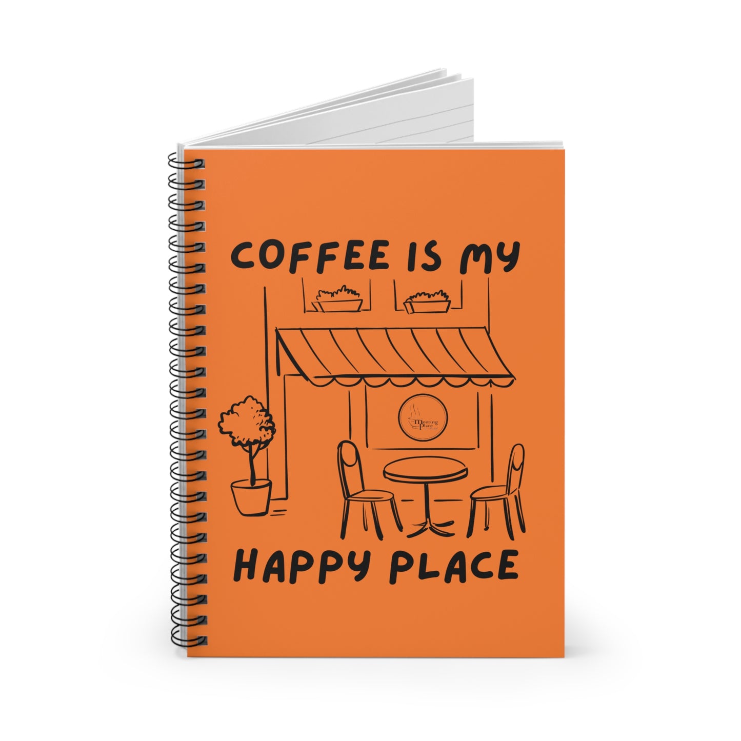 Coffee is My Happy Place Spiral Notebook