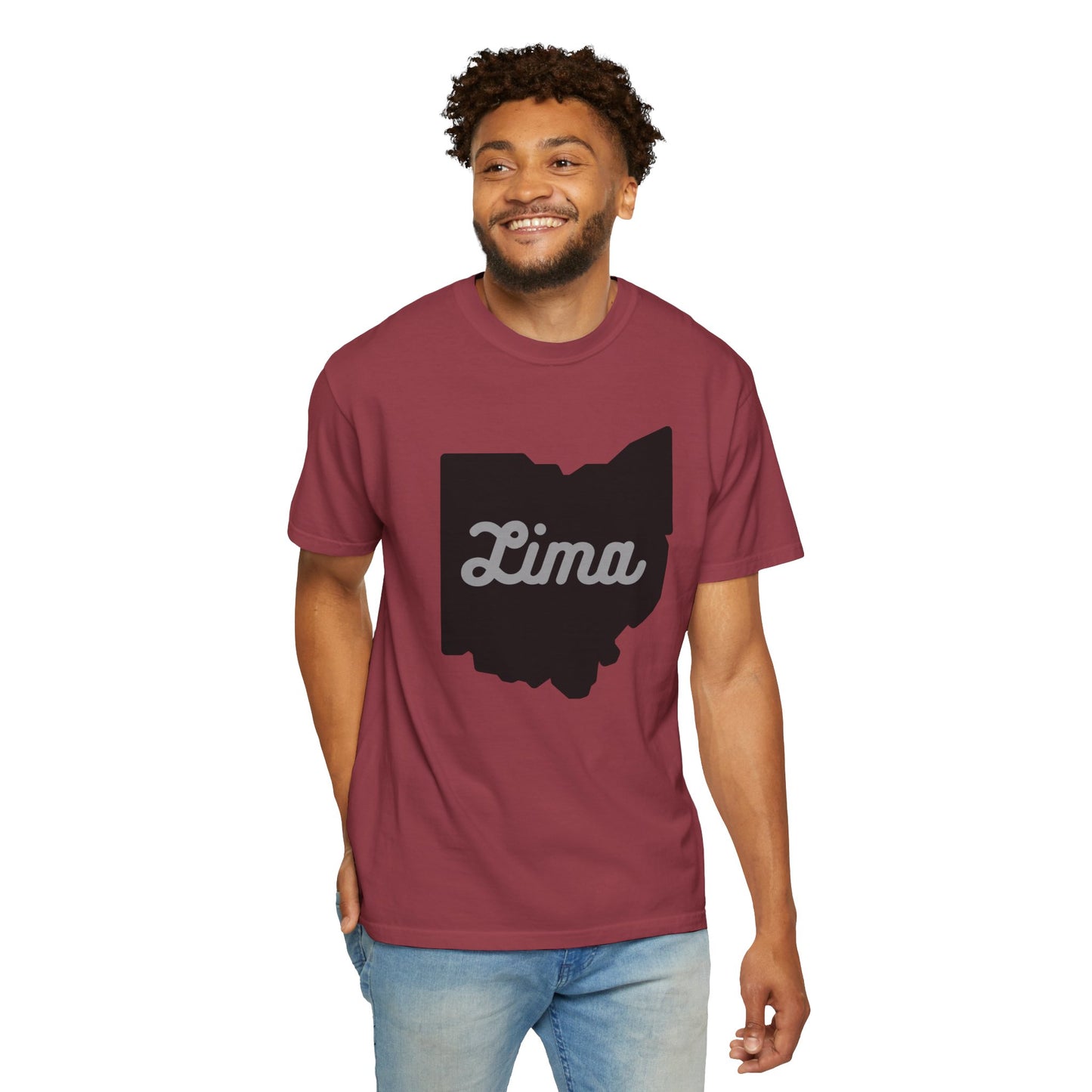 Lima, Ohio Burgundy T-shirt