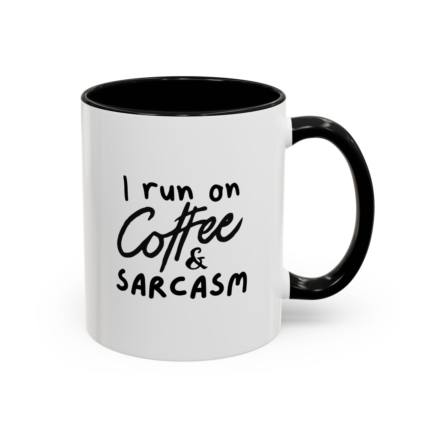 I Run on Coffee & Sarcasm Coffee Mug | Funny Coffee Gift Ideas