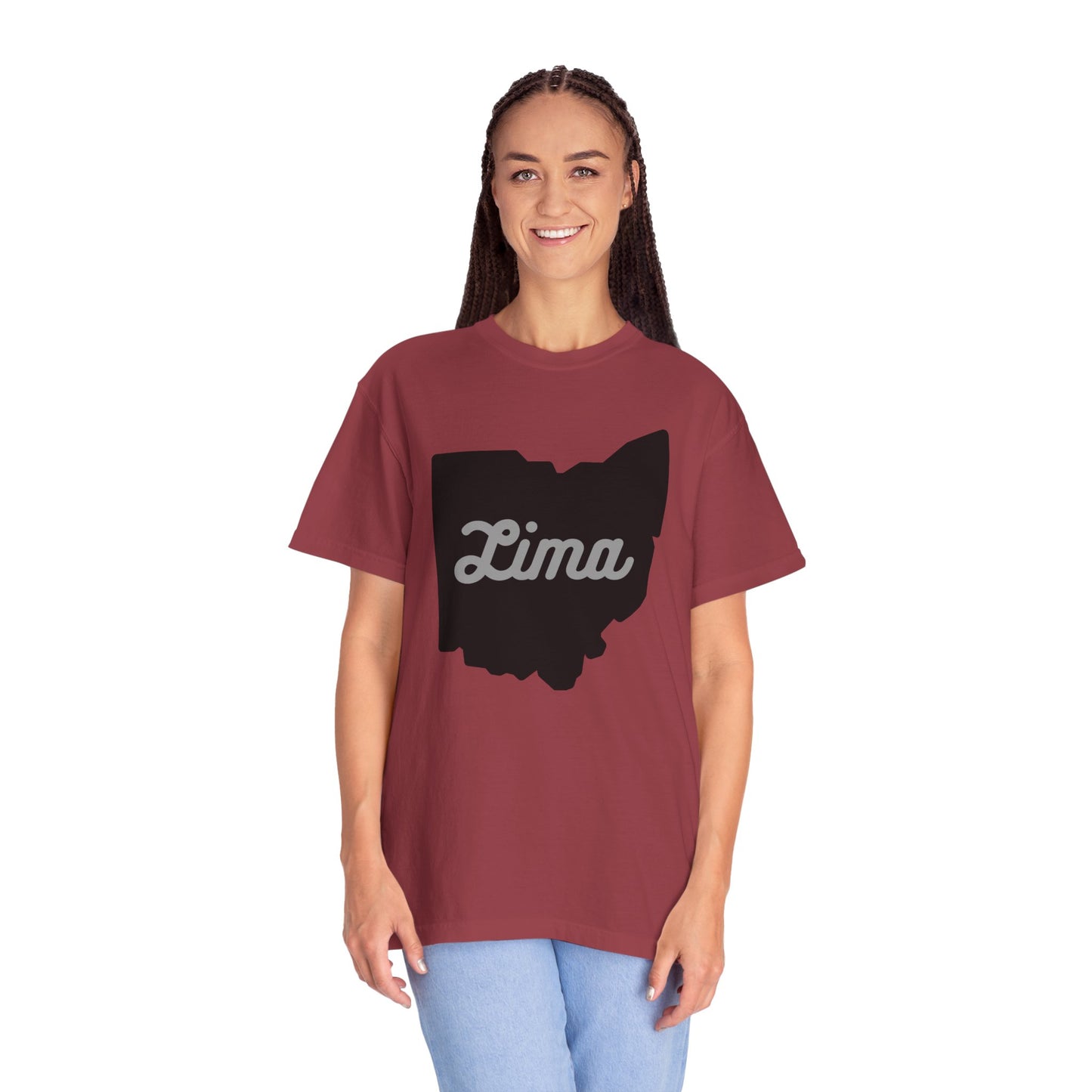 Lima, Ohio Burgundy T-shirt
