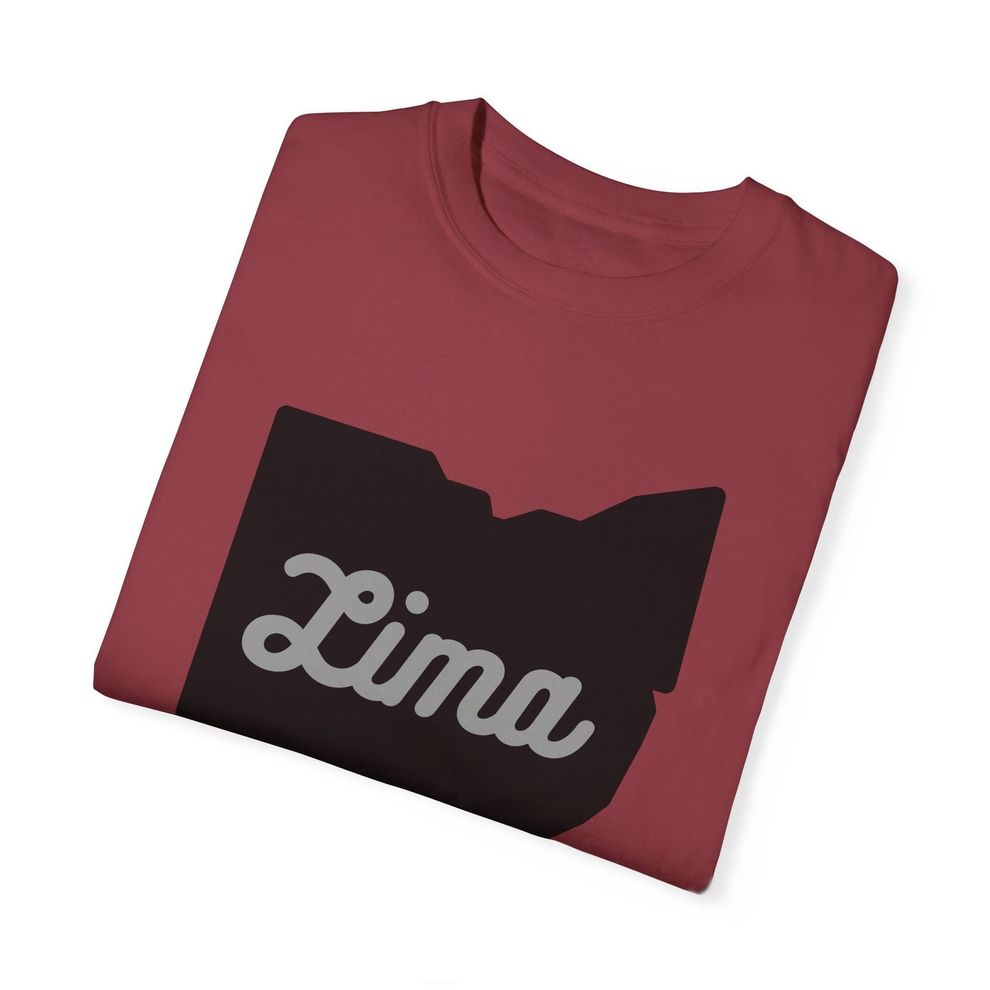 Lima, Ohio Burgundy T-shirt