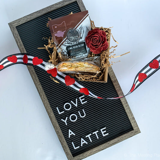 Be Mine Coffee and Biscotti Gift Box Valentine's Day Gift Basket - The Meeting Place on Market