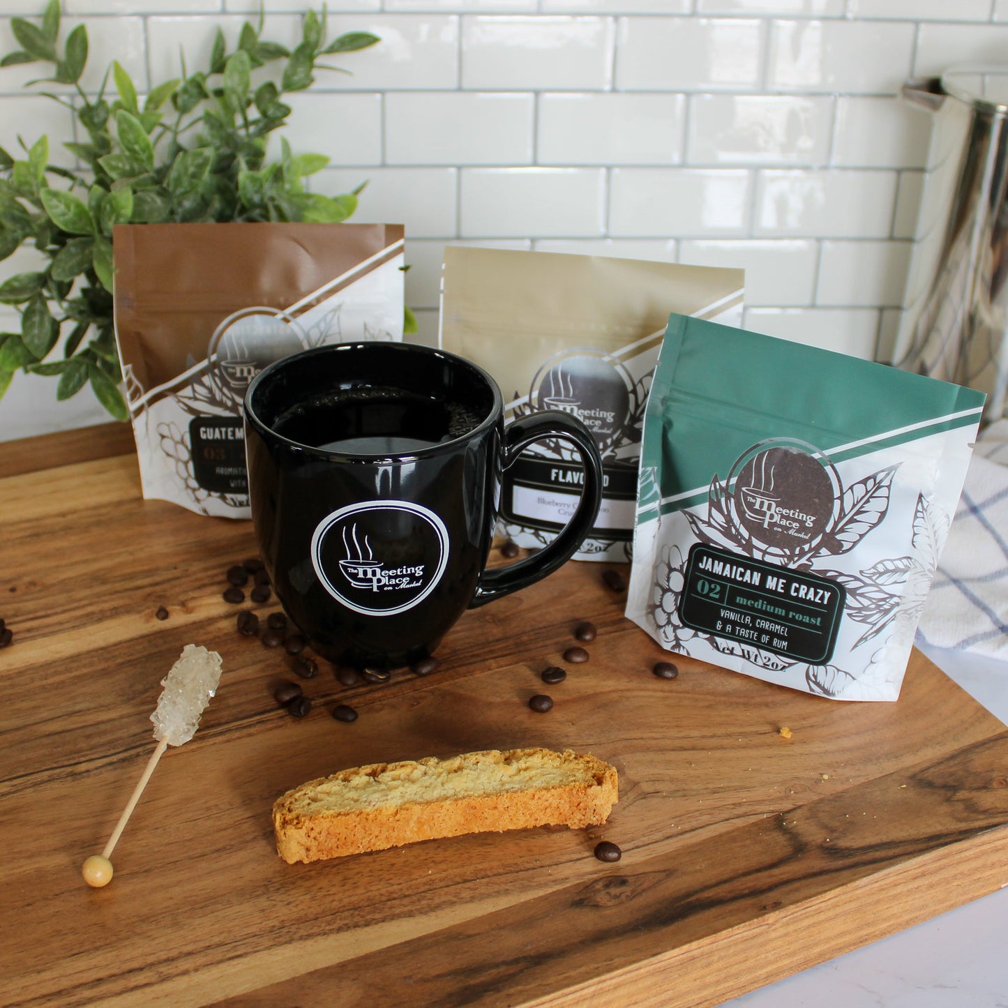 Birthday Gift Gourmet Coffee and Biscotti Gift Box Birthday Gift Basket - The Meeting Place on Market