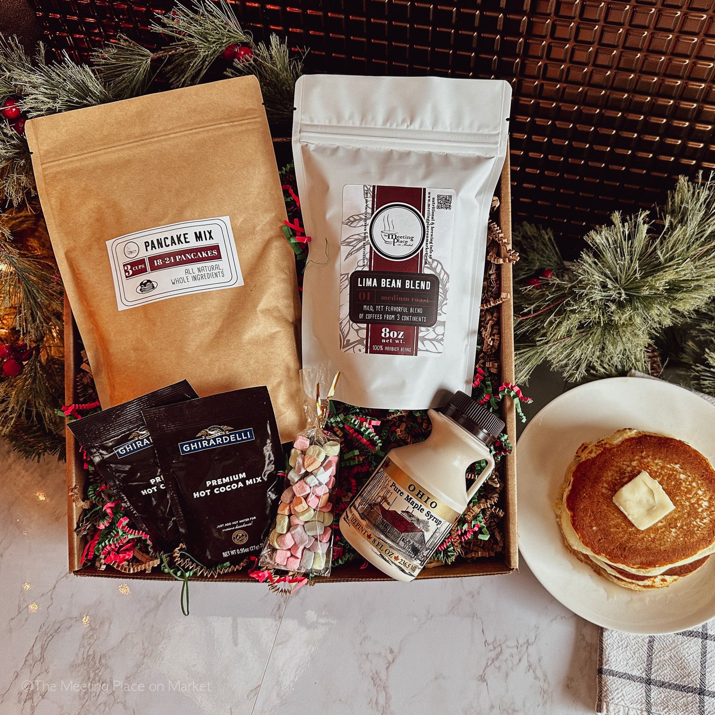 Celebrate Christmas Gift Set with Cookies for Santa and Breakfast with Santa Christmas Gift Basket - The Meeting Place on Market