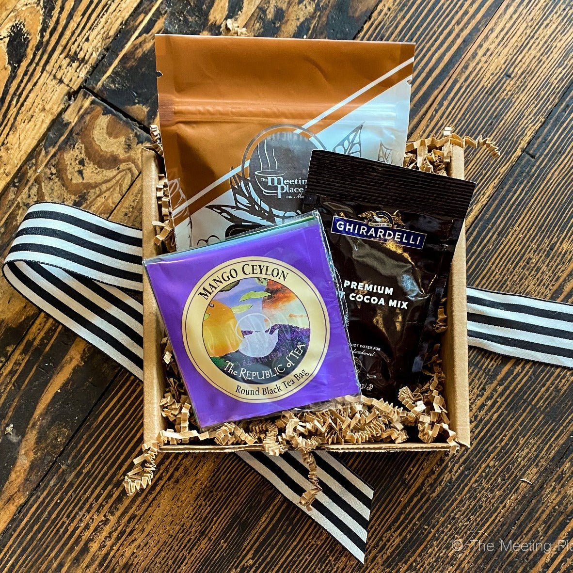 Coffee, Hot Chocolate and Tea Gift Box Thank You Gift Basket - The Meeting Place on Market