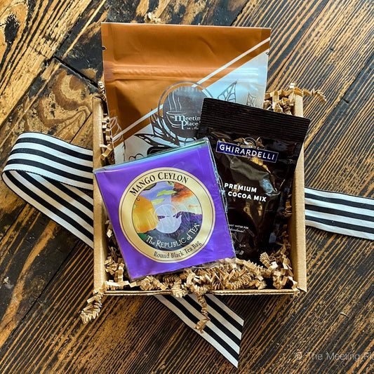 Coffee, Hot Chocolate and Tea Gift Box Thank You Gift Basket - The Meeting Place on Market