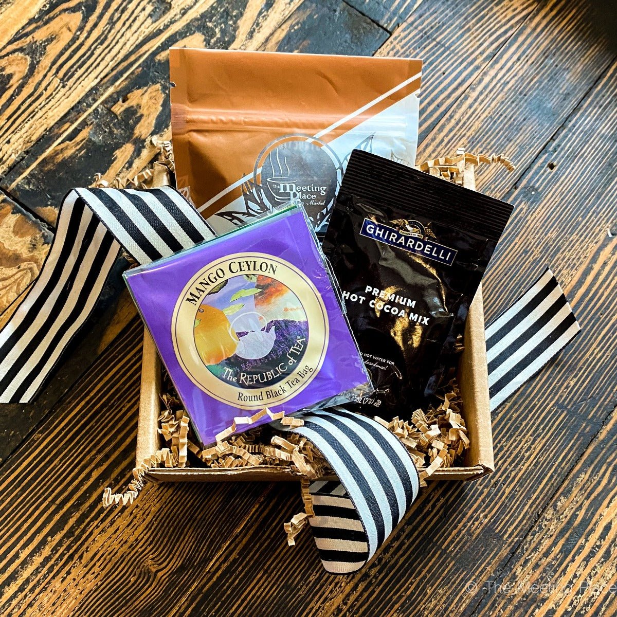 Coffee, Hot Chocolate and Tea Gift Box Thank You Gift Basket - The Meeting Place on Market