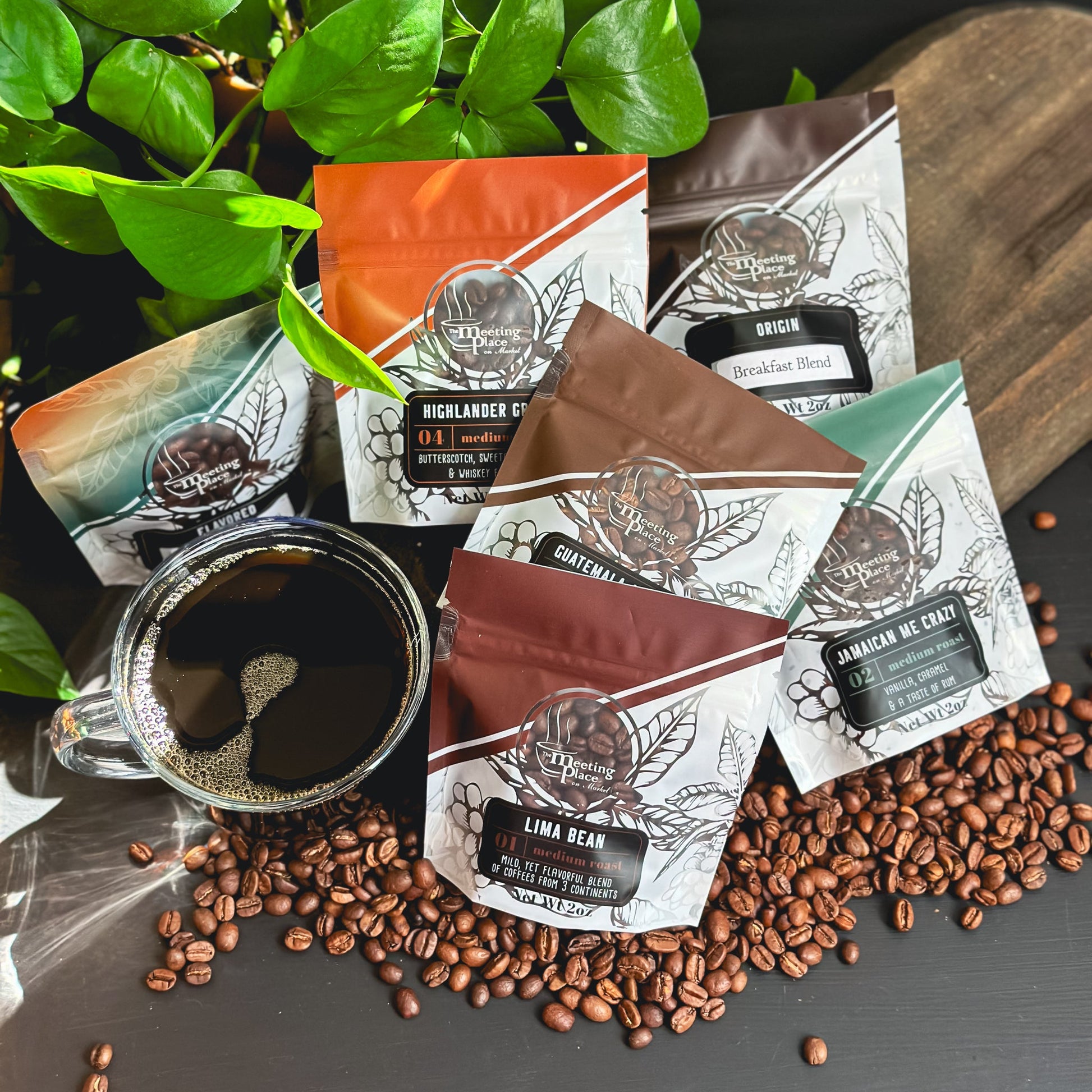 Coffee Lover Set of 6 Gourmet Coffees Sampler Gifts - The Meeting Place on Market