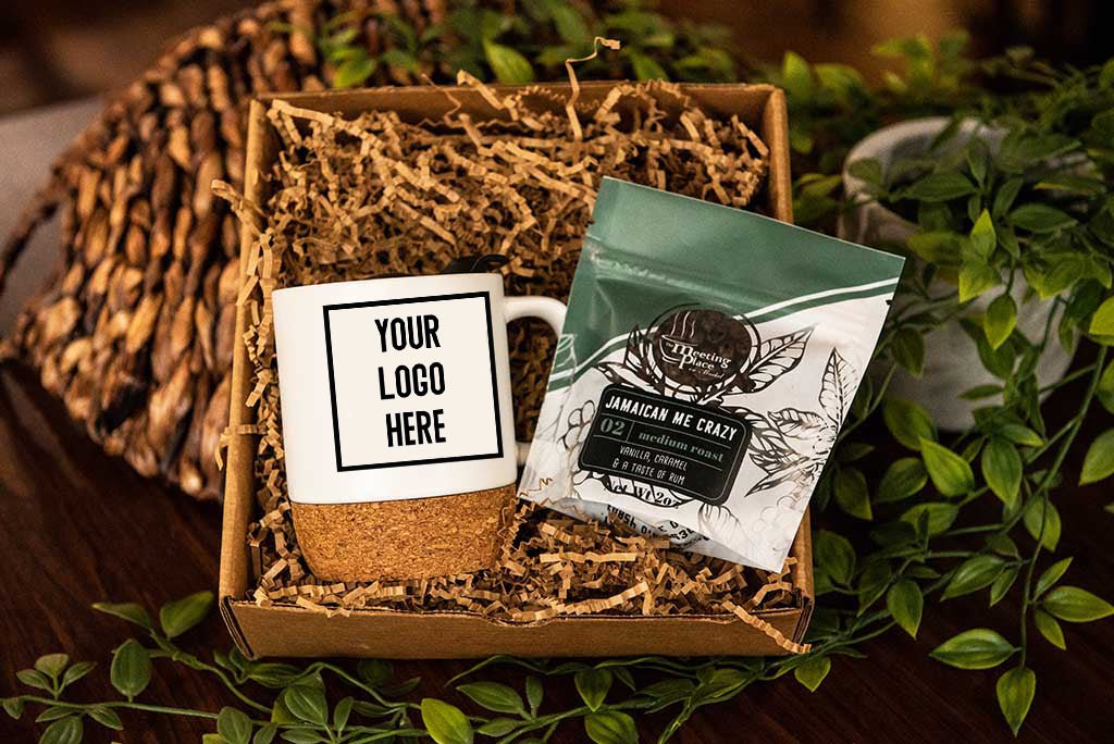 Custom Logo Mug and Gourmet Coffee Gift Box Corporate Gift Baskets - The Meeting Place on Market