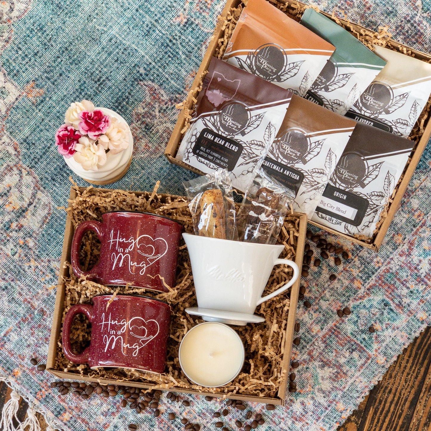 Date Night Coffee Gift Box, Learn to Make a Pour Over Coffee Valentine's Day Gift Basket - The Meeting Place on Market