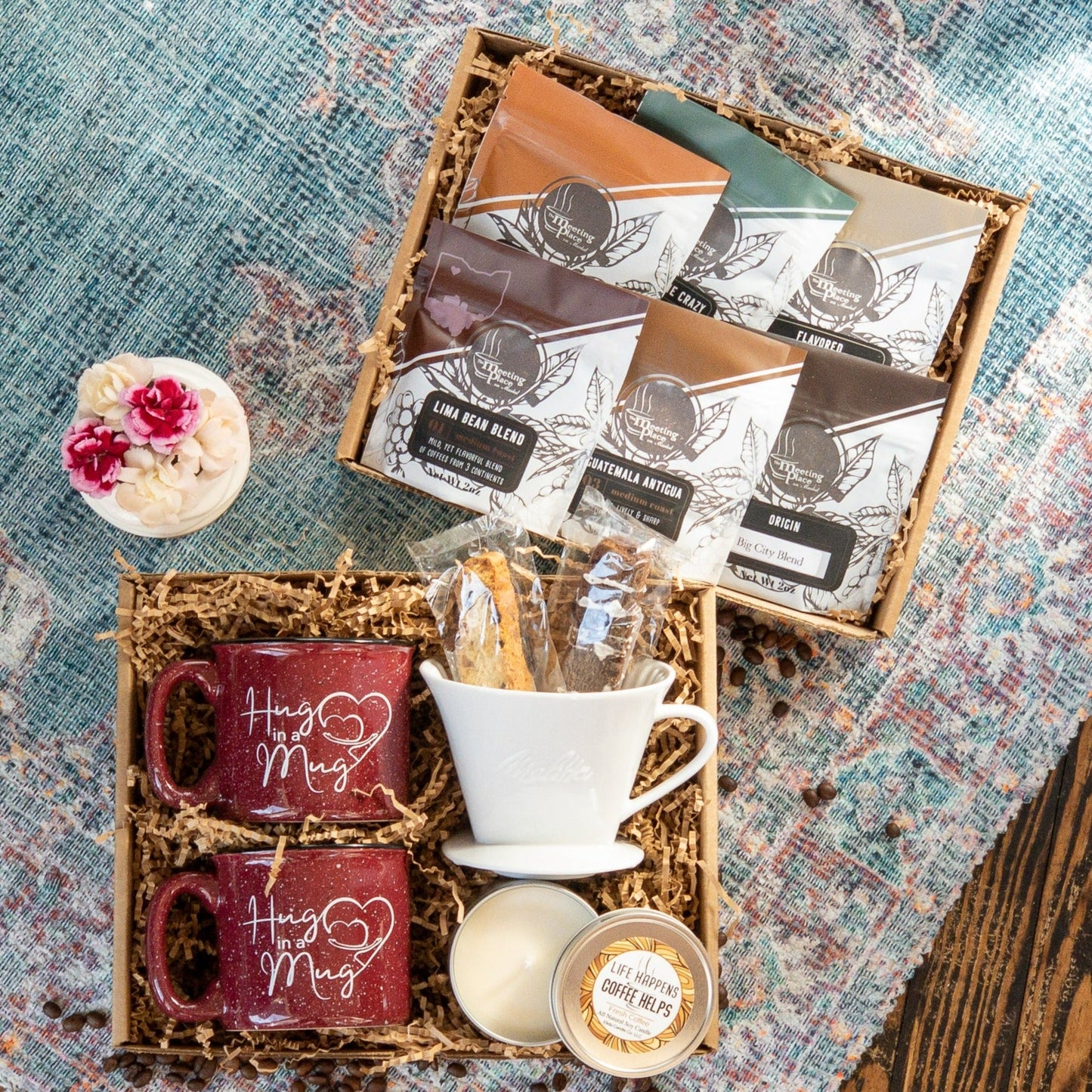 Date Night Coffee Gift Box, Learn to Make a Pour Over Coffee Valentine's Day Gift Basket - The Meeting Place on Market