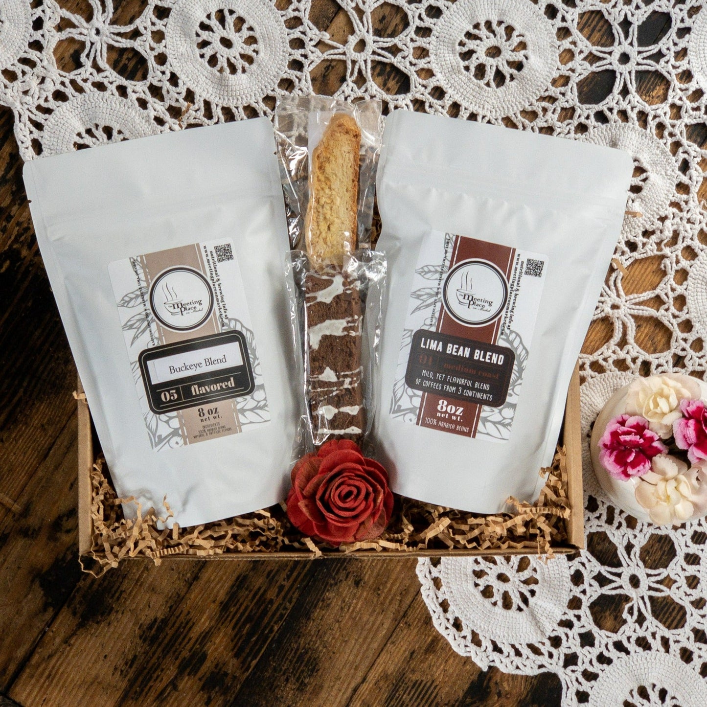 Deluxe Valentine's Day Coffee Lover's Gift Box Valentine's Day Gift Basket - The Meeting Place on Market