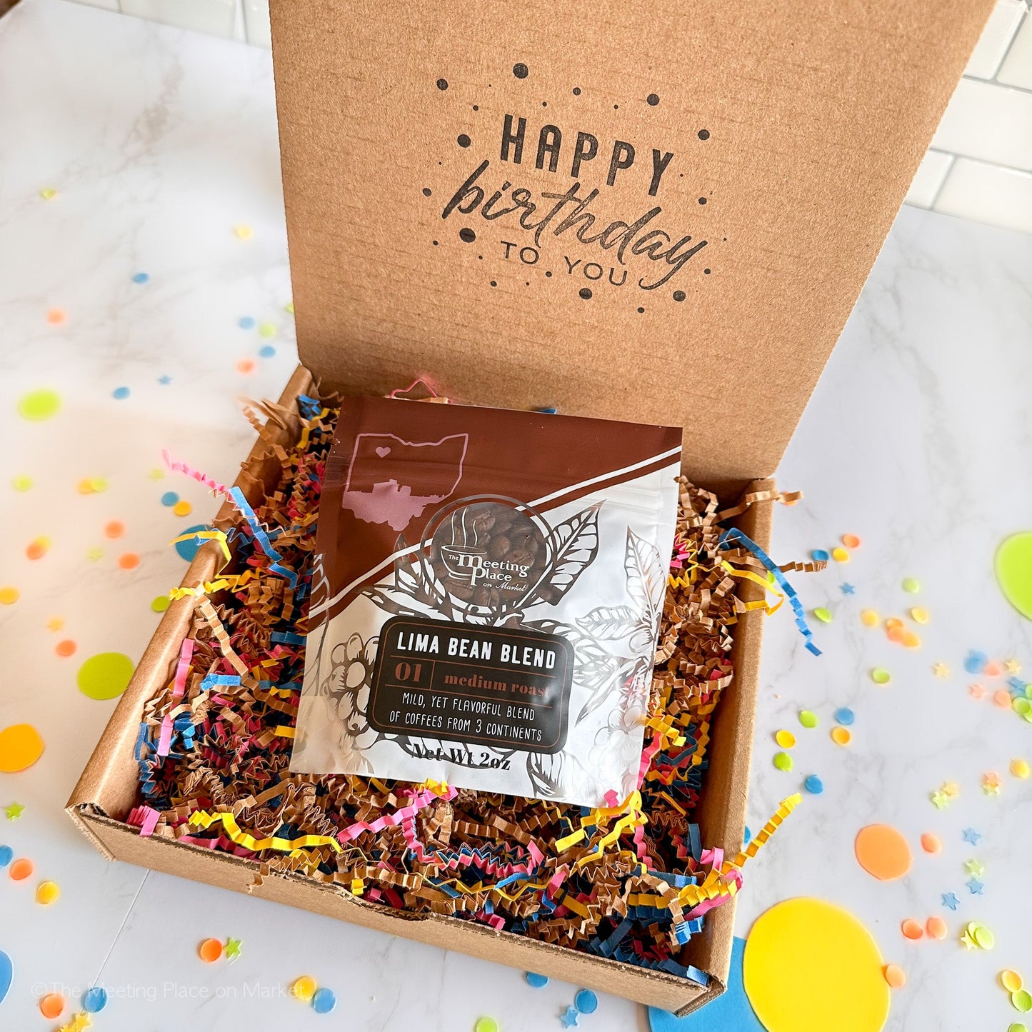 Happy Birthday Coffee Gift - Say It With Coffee CoffeeMail Gift Box - The Meeting Place on Market