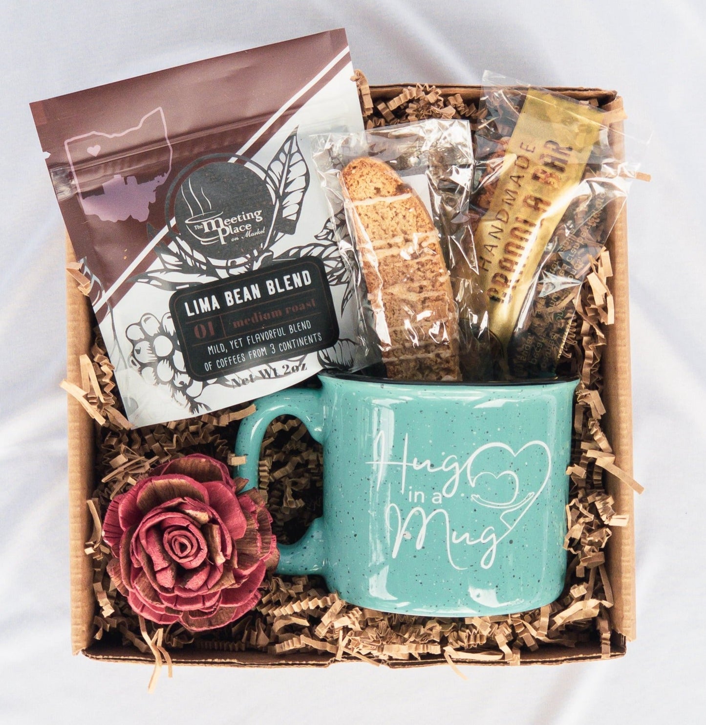 Hug in a Mug Coffee Lover Gift Basket | Thinking of You Gift Box Valentine's Day Gift - The Meeting Place on Market