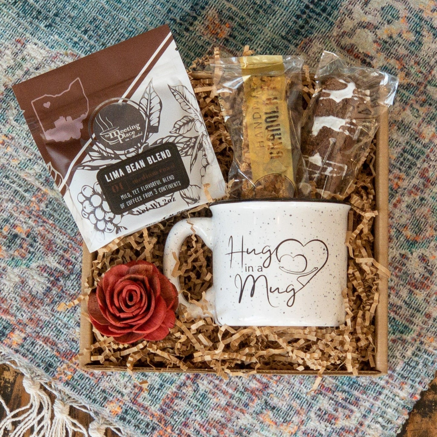 Hug in a Mug Coffee Lover Gift Basket | Thinking of You Gift Box Valentine's Day Gift - The Meeting Place on Market