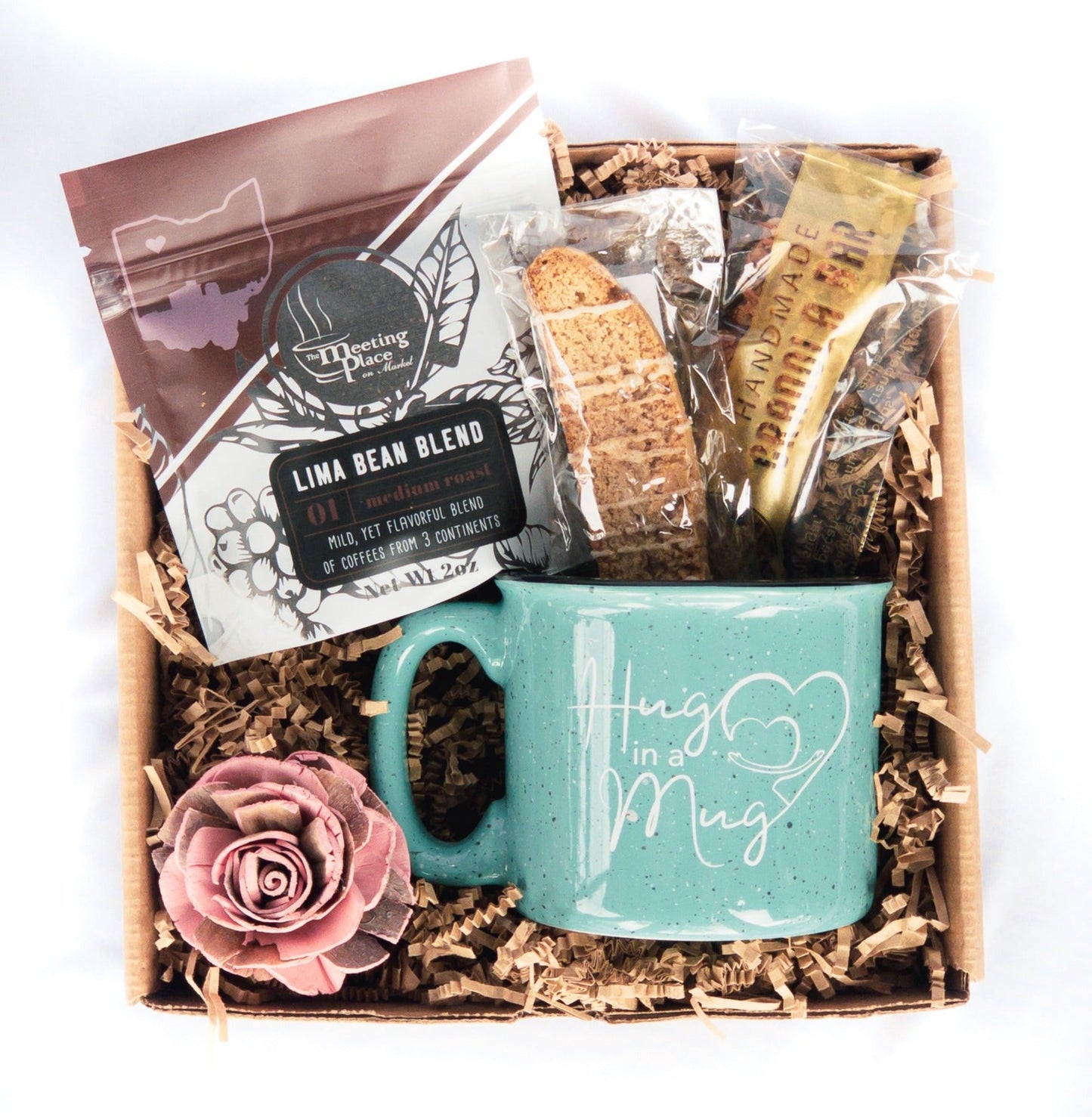 Hug in a Mug Coffee Lover Gift Basket | Thinking of You Gift Box Valentine's Day Gift - The Meeting Place on Market