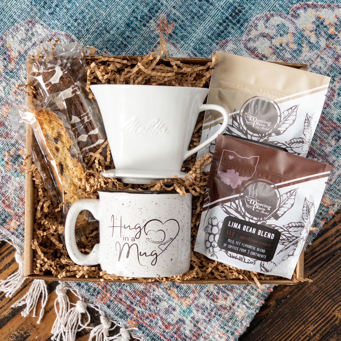 Hug in a Mug Pour Over Coffee Gift Basket Pour Over Gift Set - The Meeting Place on Market