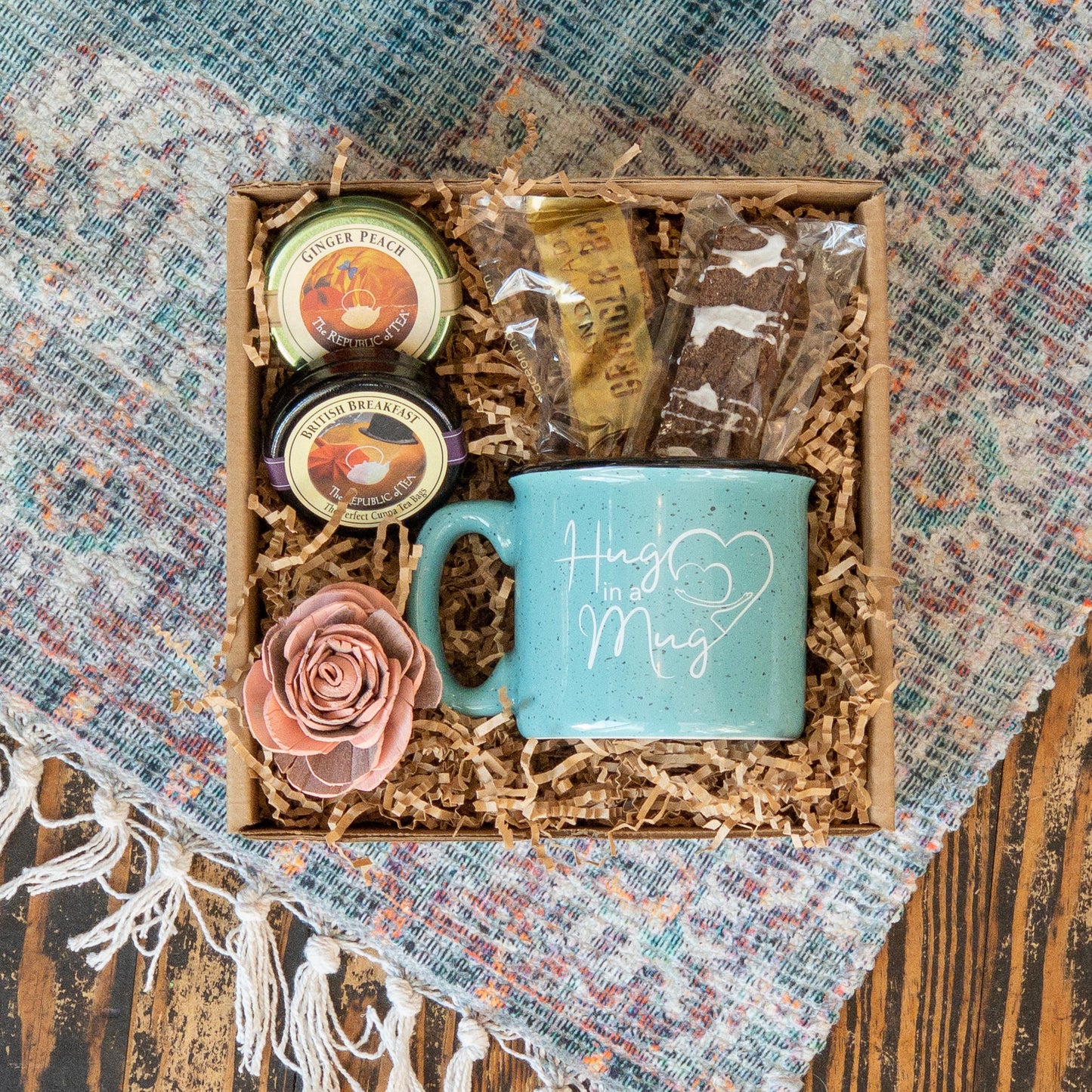 Hug in a Mug Tea Lover's Gift Box Valentine's Day Gift Basket - The Meeting Place on Market