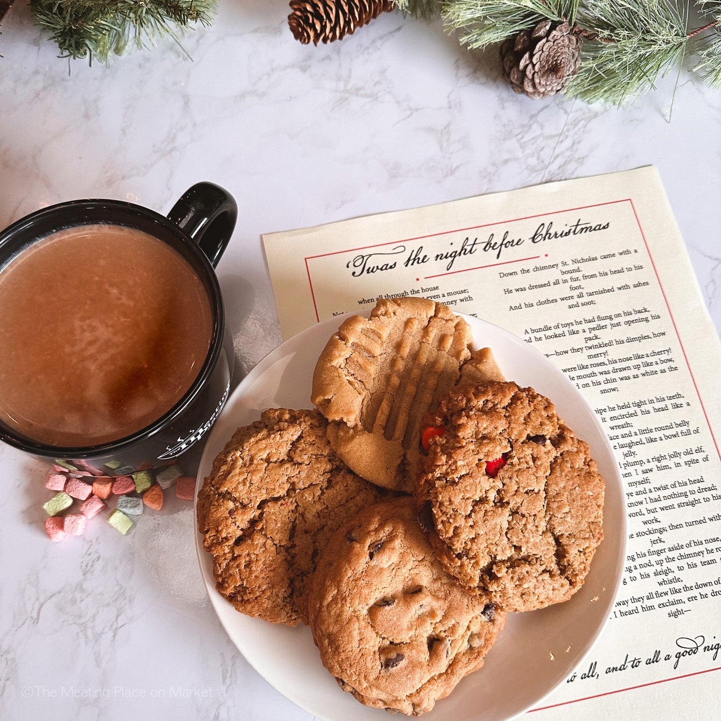 Santa's Coming to Town Gift Box, Christmas Eve Gift Basket Christmas Gift Basket - The Meeting Place on Market