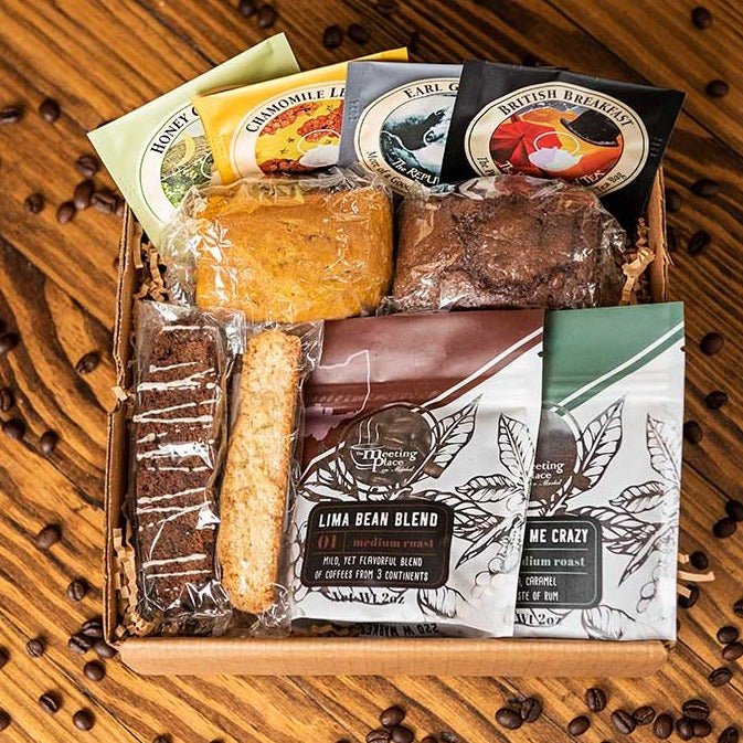 Student Cram Session Coffee, Tea, & Bakery Box Graduation Gift Basket - The Meeting Place on Market