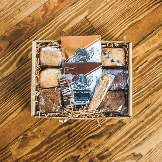 Student Gift Box with Baked Goods & Coffee Graduation Gift Basket - The Meeting Place on Market