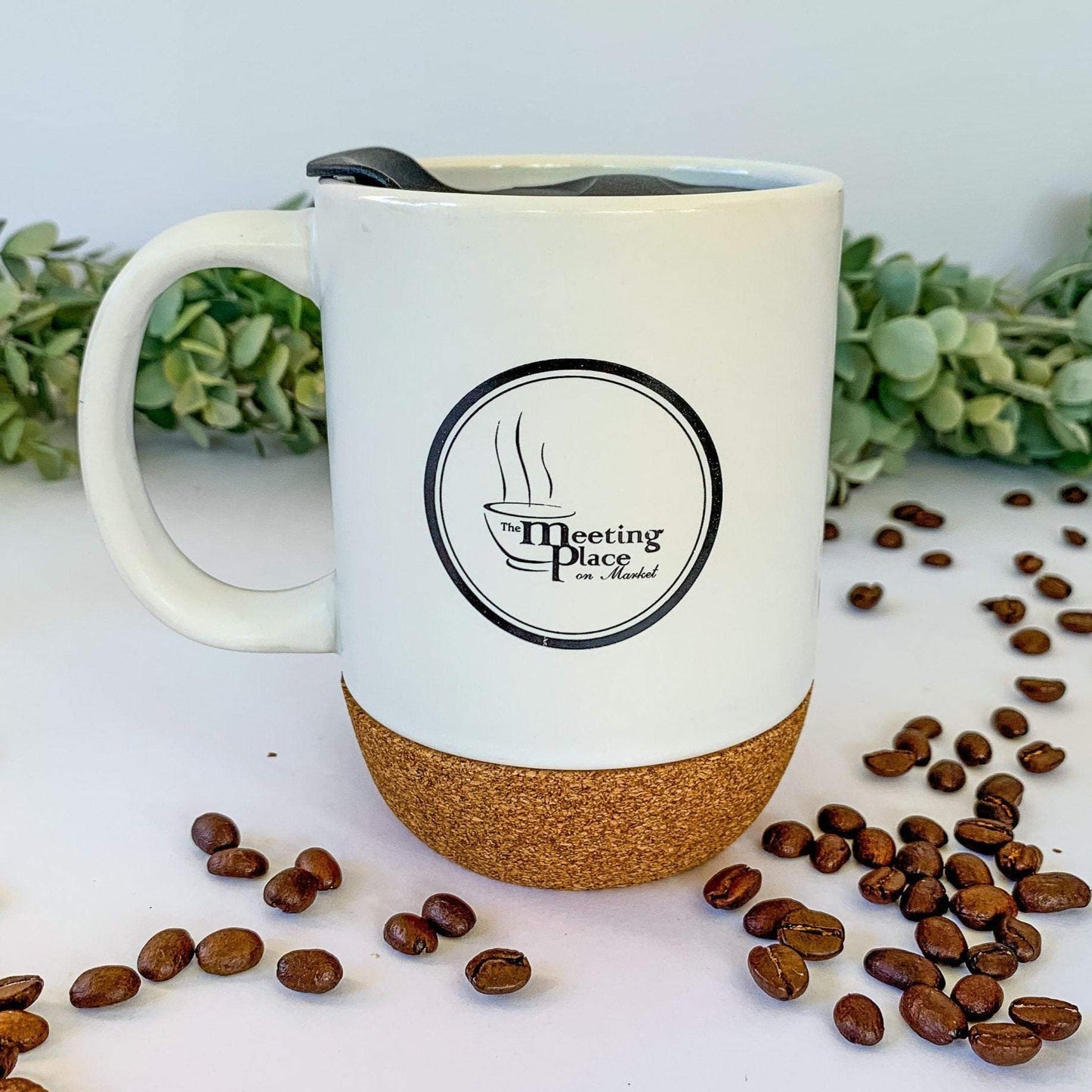 Virtual Meeting Gift Box with Gourmet Coffee and Cork Bottomed Mug Corporate Gift Baskets - The Meeting Place on Market