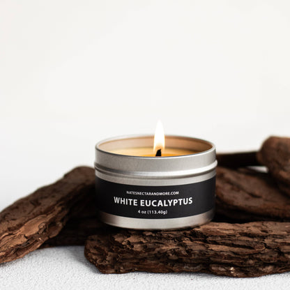 White Eucalyptus Beeswax Candle