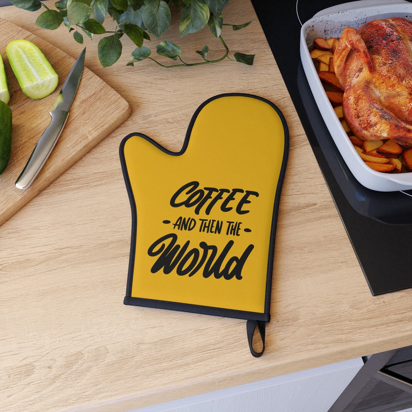 Coffee and Then the World Oven Glove