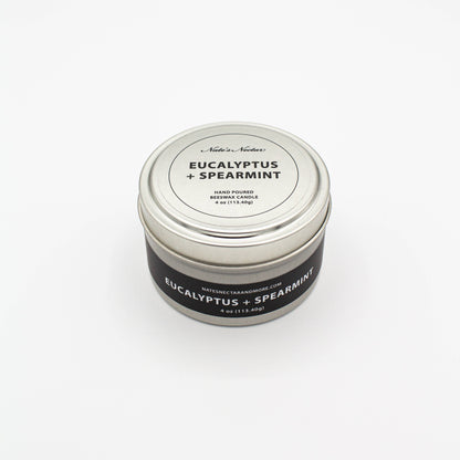 Eucalyptus & Spearmint Beeswax Candle Tin