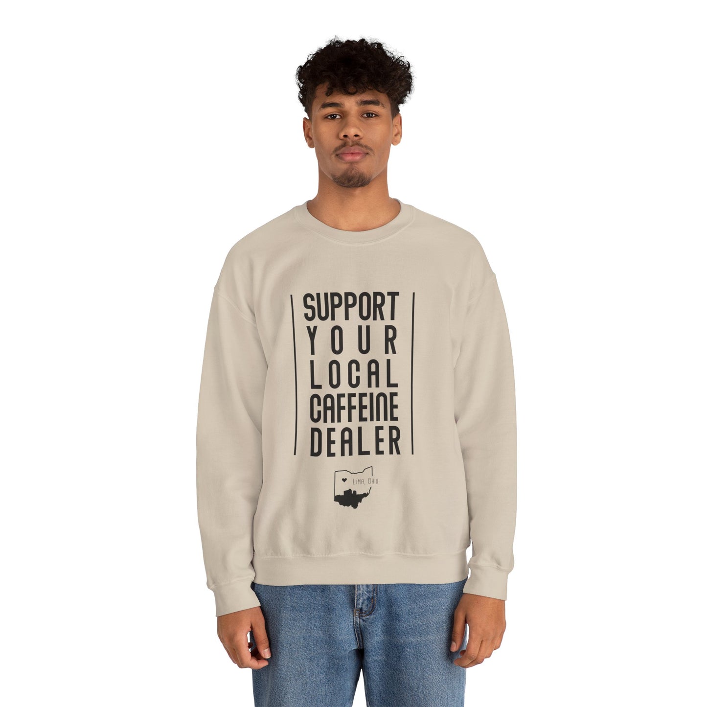 Local Caffeine Dealer Unisex Heavy Blend™ Crewneck Sweatshirt