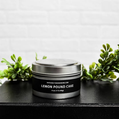 Lemon Pound Cake Beeswax Candle: Tin