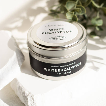 White Eucalyptus Beeswax Candle