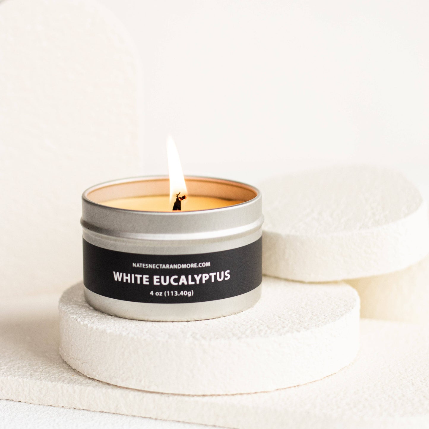 White Eucalyptus Beeswax Candle