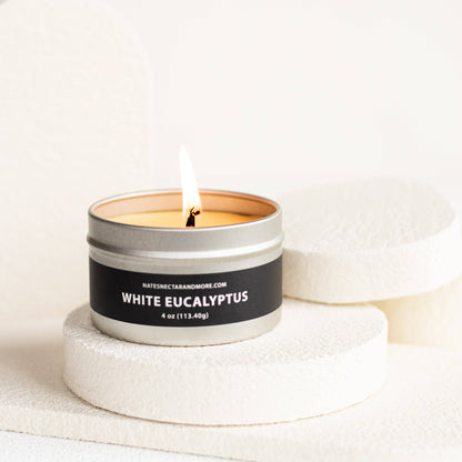 White Eucalyptus Beeswax Candle