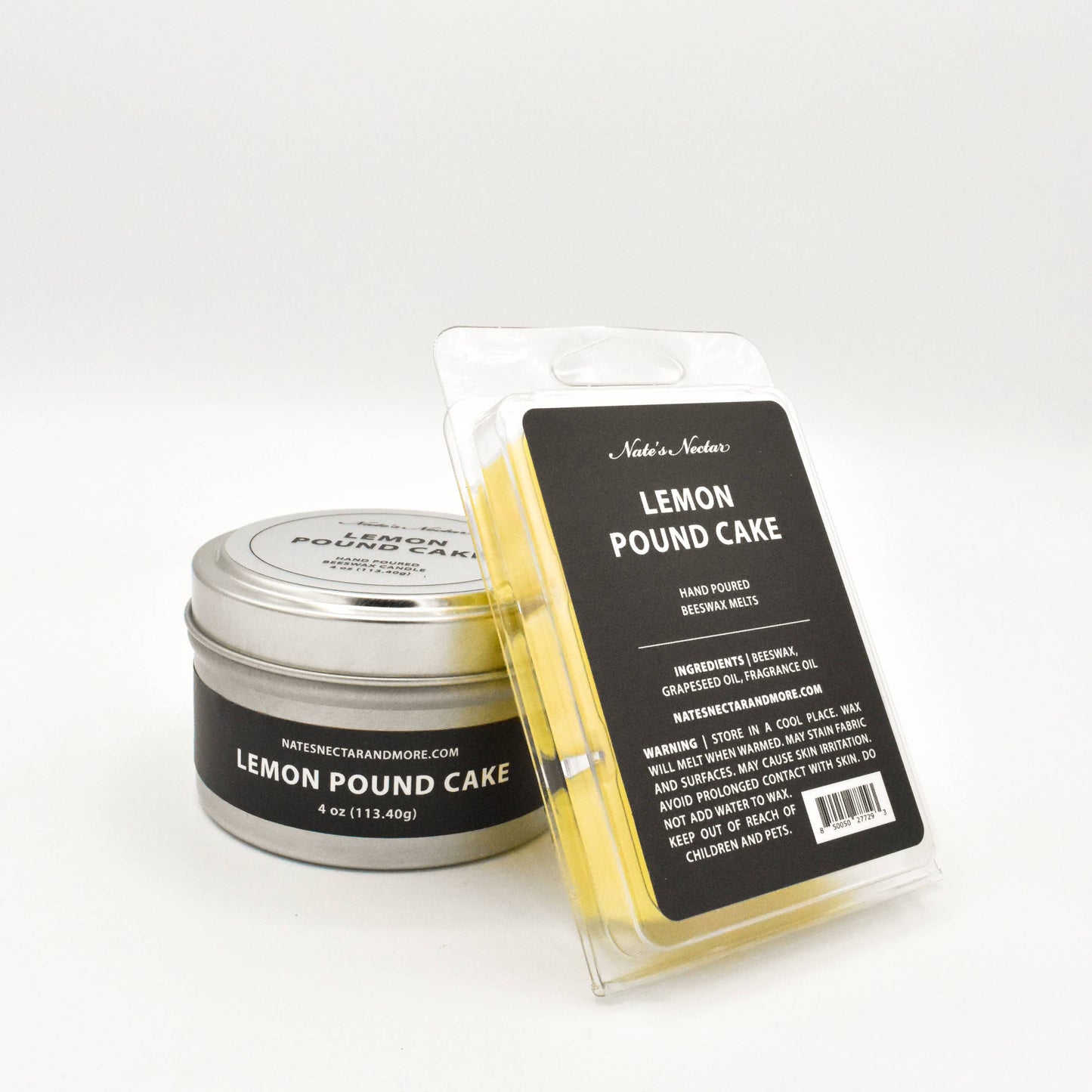 Lemon Pound Cake Beeswax Candle: Tin