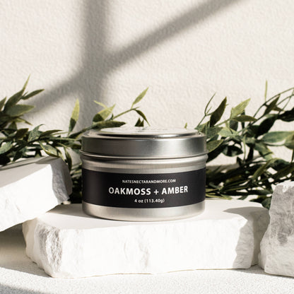 Oakmoss & Amber Beeswax Candle