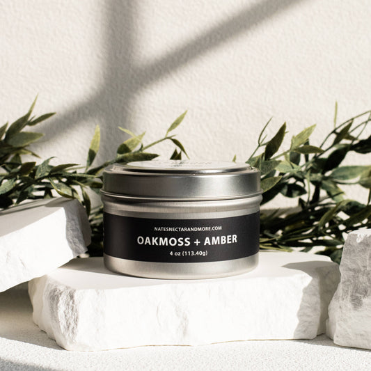 Oakmoss & Amber Beeswax Candle