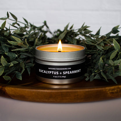 Eucalyptus & Spearmint Beeswax Candle Tin