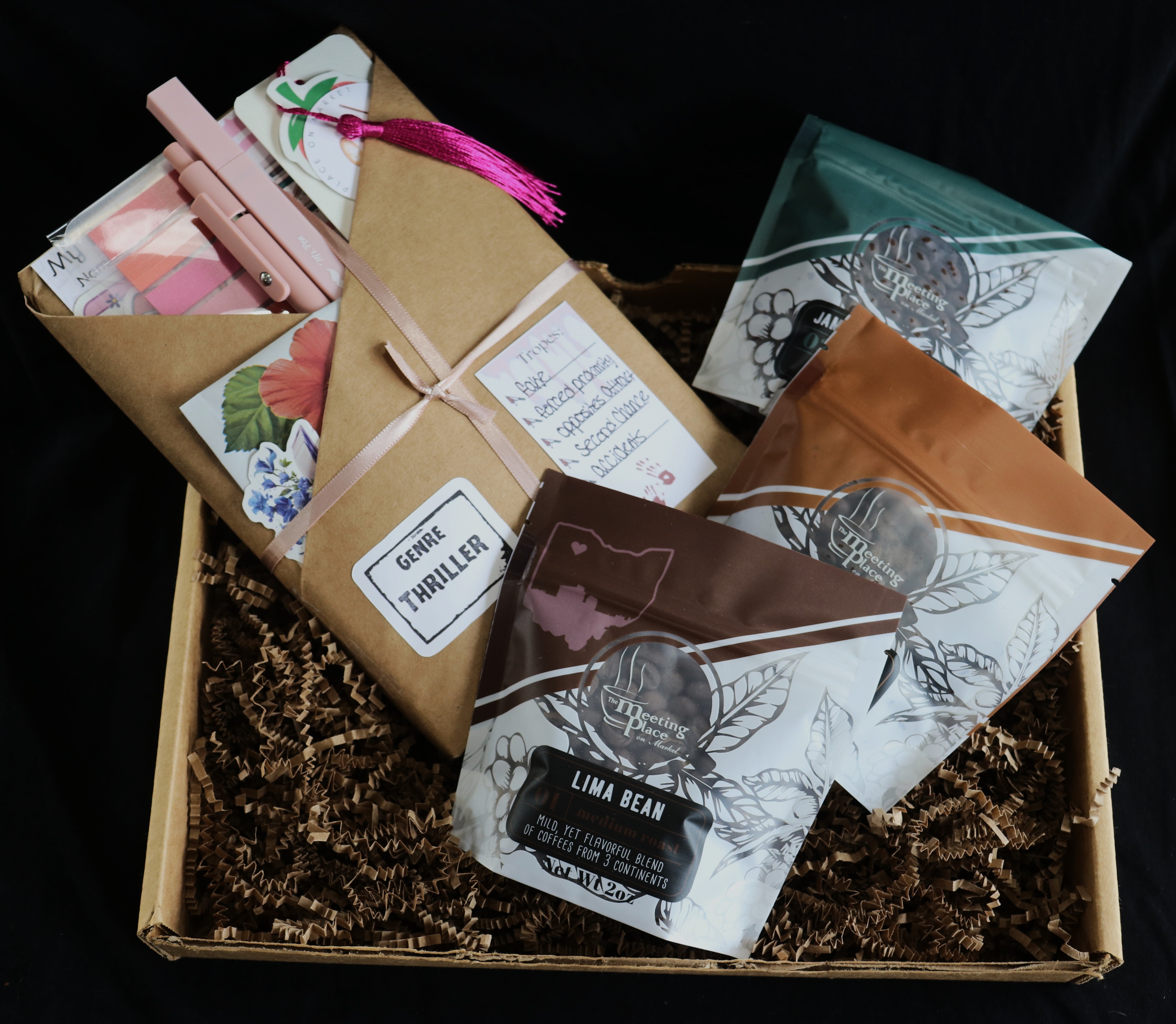 Books & Brew Gift Basket: A Blind Date With A Book and Gourmet Coffee Gift Box