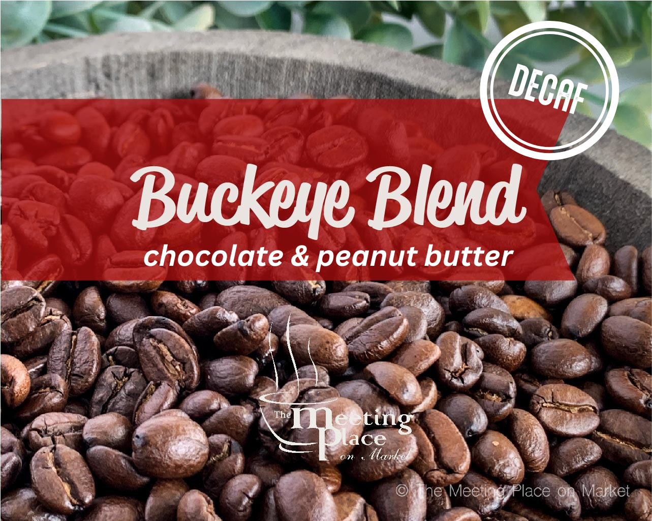 DECAF Buckeye Blend | Chocolate & Peanut Butter Flavored Coffee Beans / Ground Coffee