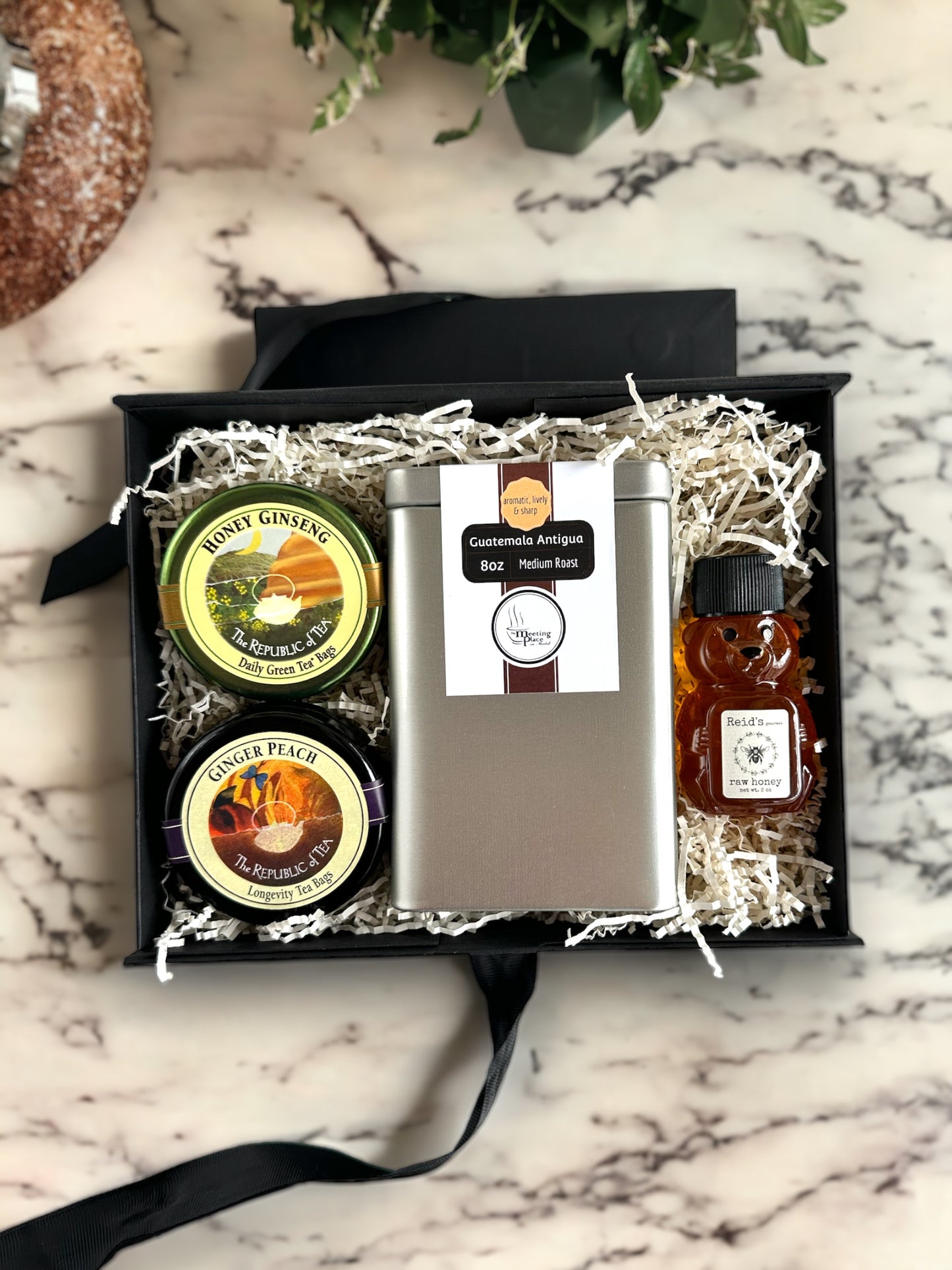 WOW Luxury Guatemalan Coffee & Tea Gift Box with Honey