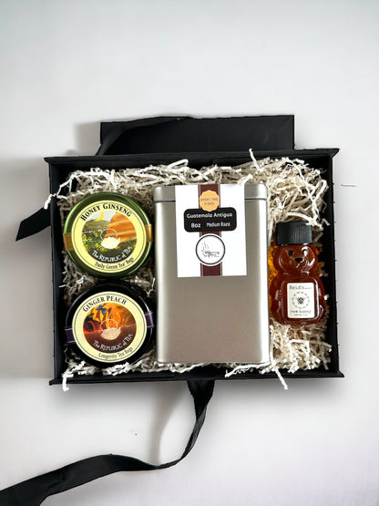 WOW Luxury Guatemalan Coffee & Tea Gift Box with Honey