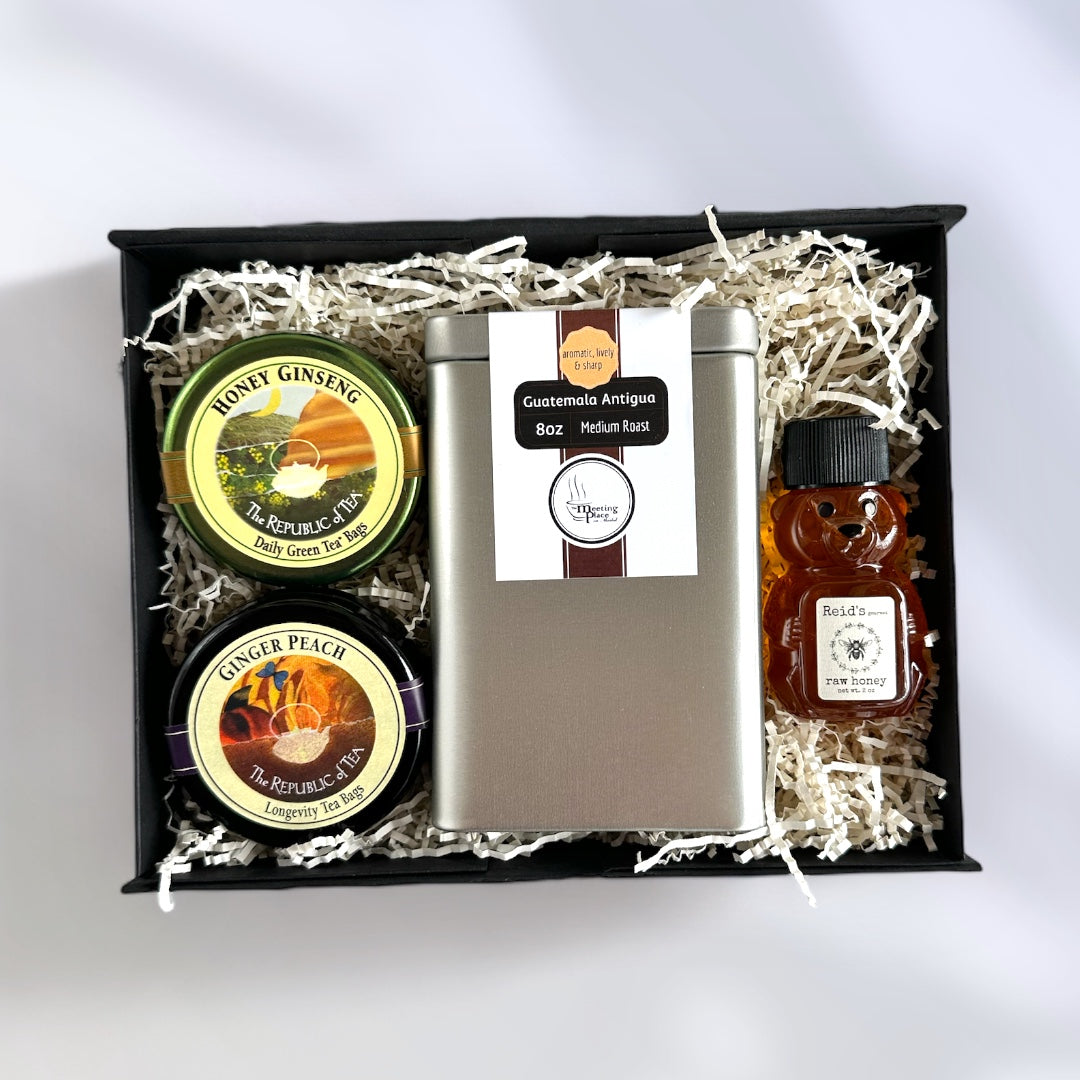 WOW Luxury Guatemalan Coffee & Tea Gift Box with Honey