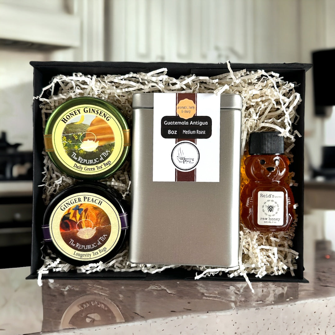 WOW Luxury Guatemalan Coffee & Tea Gift Box with Honey