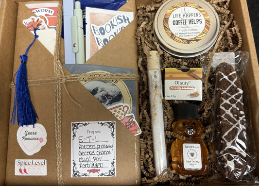 Story Time and Self Care Gift Basket: A Blind Date With A Book, Face Mask, Bath Salts, Honey, and Chapstick Gift Basket - NEED NEW PIC NEED NEW PIC