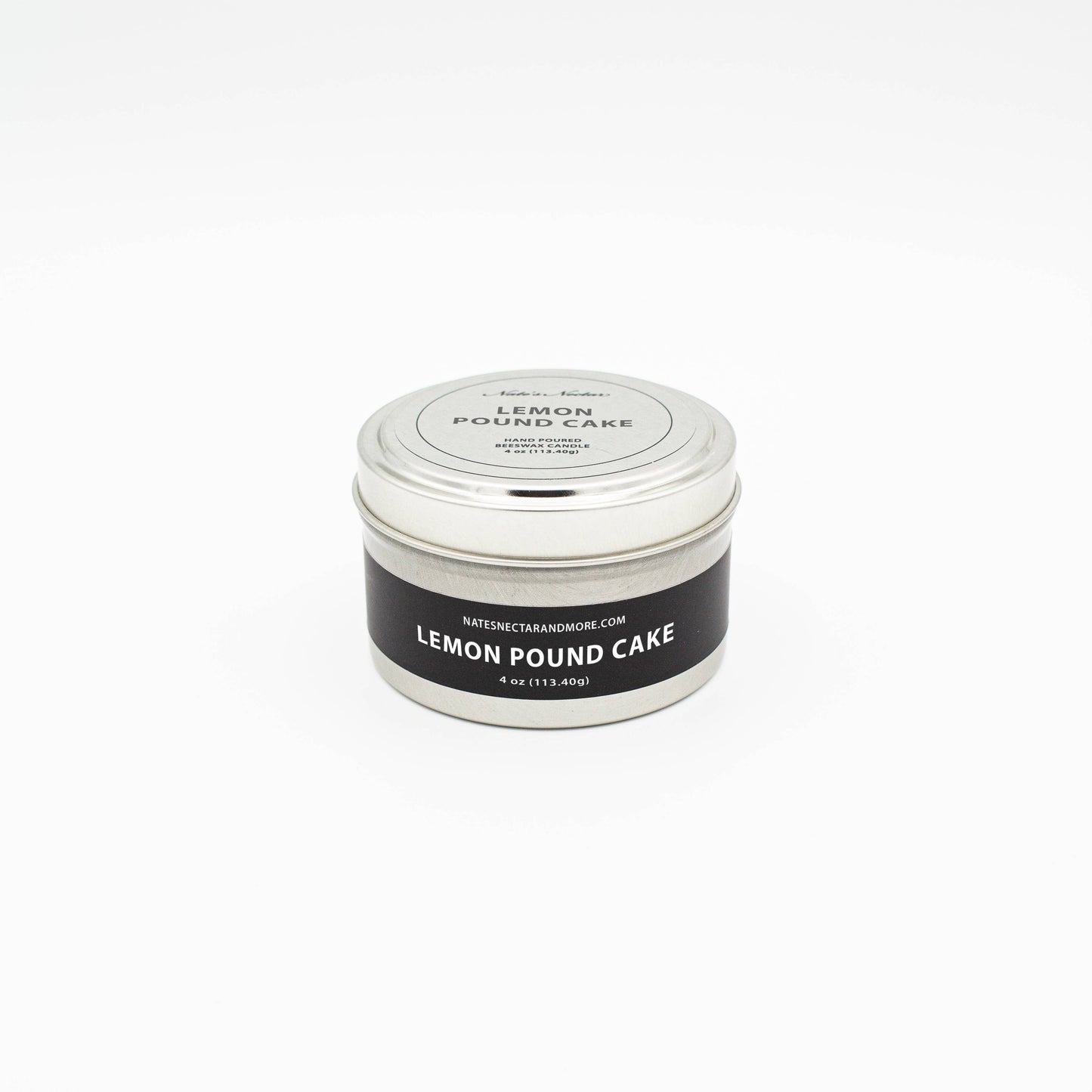 Lemon Pound Cake Beeswax Candle: Tin
