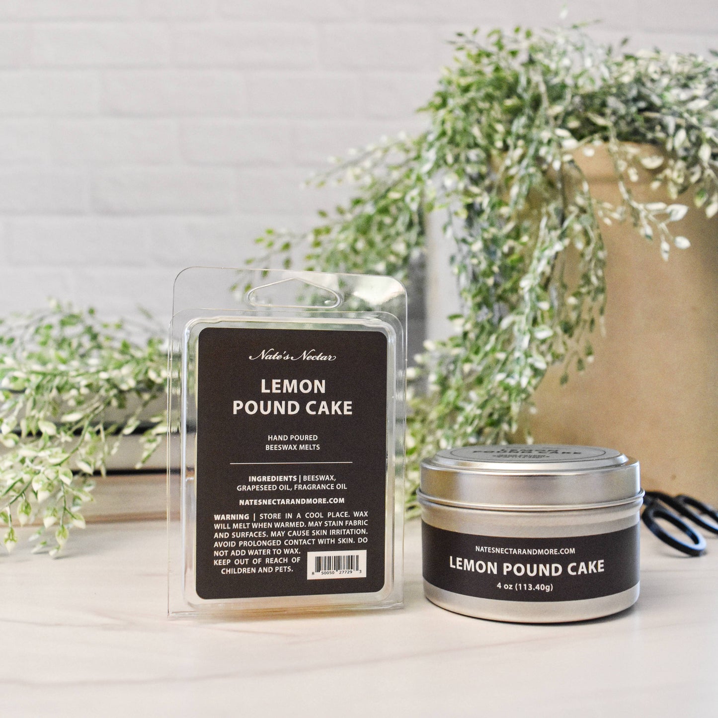 Lemon Pound Cake Beeswax Candle: Tin