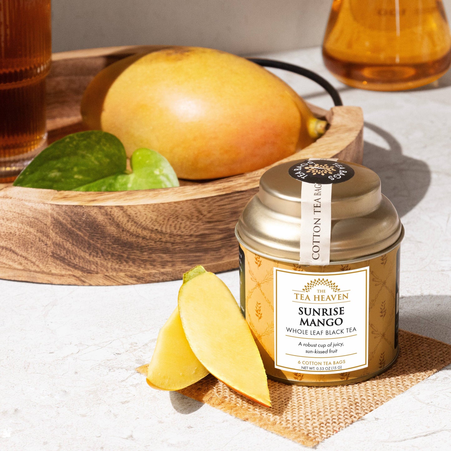 Sunrise Mango Mini Tea Bag Canister