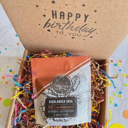 Happy Birthday Coffee Gift Box - Send Coffee Instead of a Card, Includes Shipping