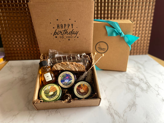 Tea Lover's Delight: Tea Tins, Sugar Sticks, House-Made Biscotti, and Honey